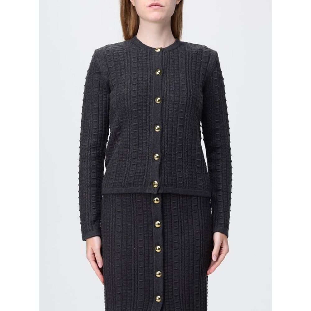Twinset Women Twinset Crewneck Wool Blend Cardigan With Button Closure